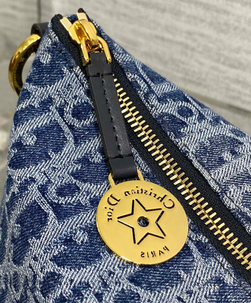 Christian Dior Diorstar Hobo Bag with Chain Blue